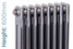 DQ-MD3-R-600-TH - DQ Modus 3 Column Horizontal Radiator H600mm x W1404mm Raw DQ-MD3-R-600-TH - DQ Modus 3 Column Horizontal Radiator H600mm x W1404mm Raw